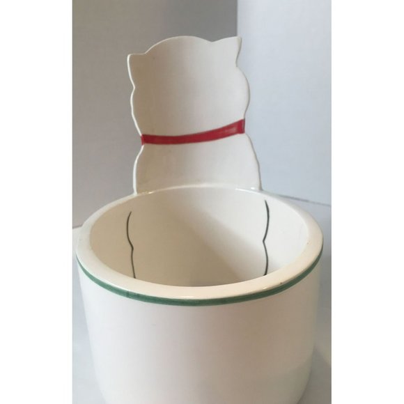 Andrea West Signed/Dated 1983 SigmaTastesetter Planter/Cat Christmas   Holly - Picture 3 of 8